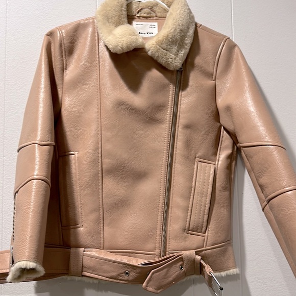 Zara Girls Youth Size 10 Leather Jacket - Picture 8 of 10